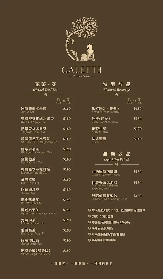 葛樂蒂咖啡館 菜單 1