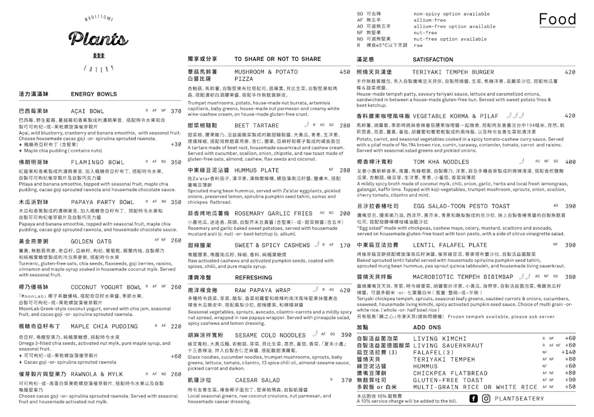 Plants 菜單 1