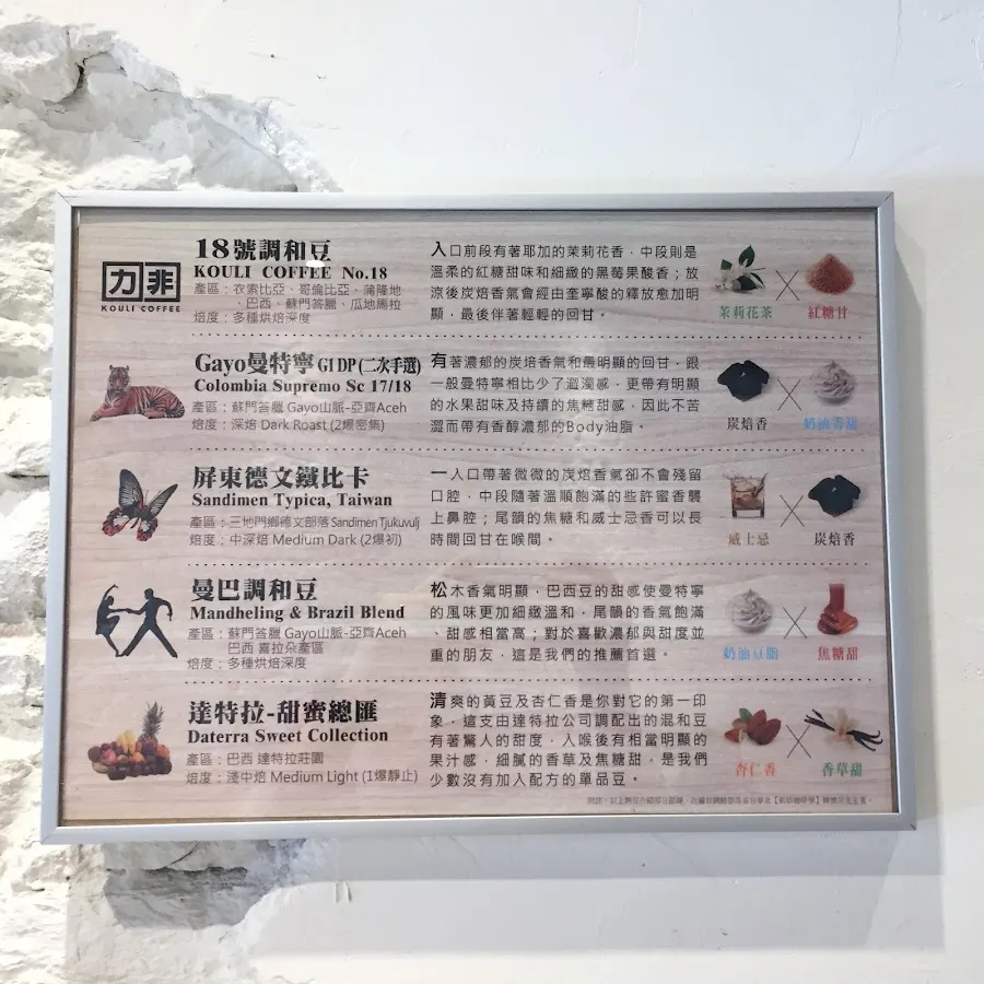 Kouli Coffee 口力口非自烘咖啡 (101世貿店) 菜單 3