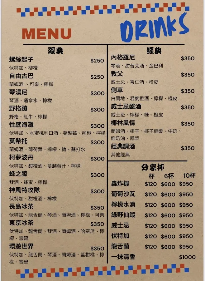 D.Beer居吧 菜單 1