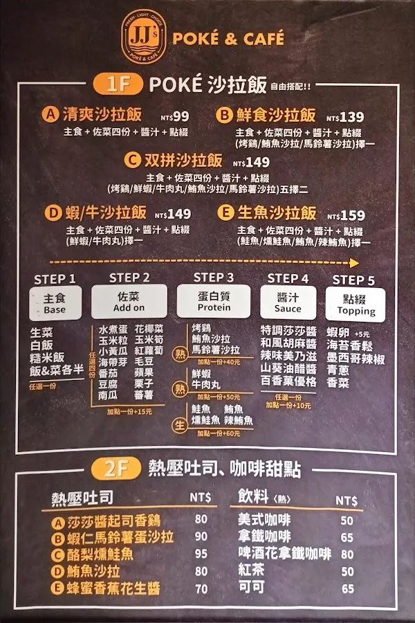 JJ‘s POKE & CAFE 3号店 菜單 2