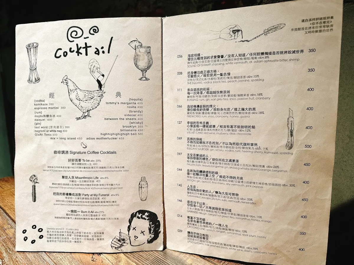 The Misanthrope Society 厭世會社 😞 Cafe Bistro & Bookstore 菜單 2