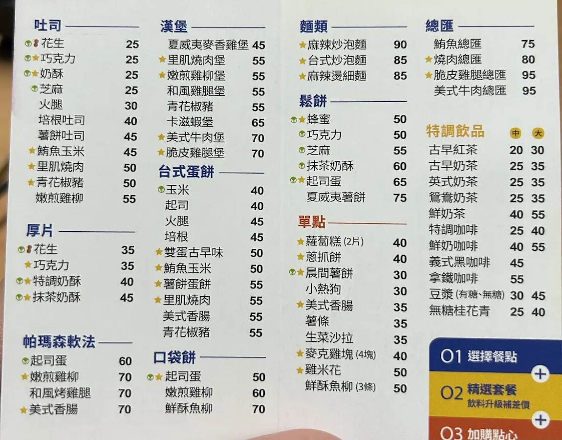 晨間廚房早午餐中正台大店/蛋餅/早餐/麵/公館美食 菜單 3