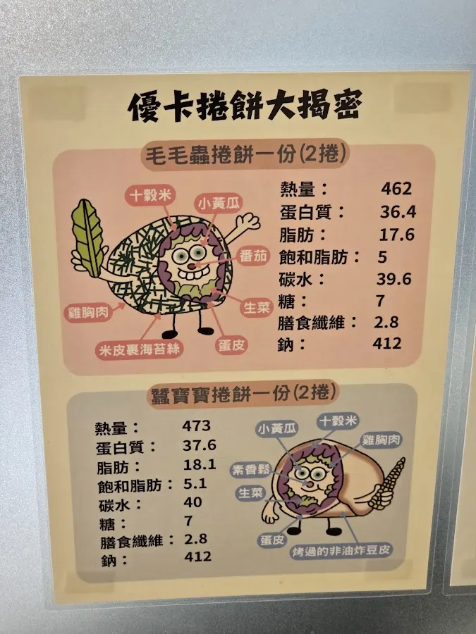 優卡輕食 公館店｜輕食捲餅專賣店｜ 菜單 2