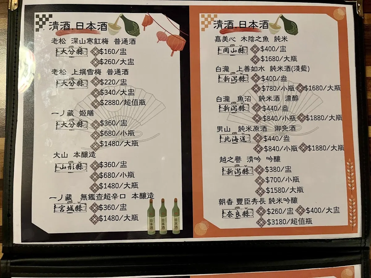 連居酒屋_日本名門酒會 菜單 1