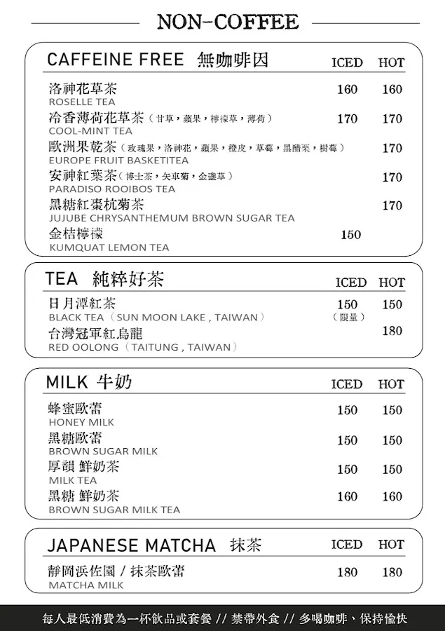 立裴米緹咖啡館 菜單 1