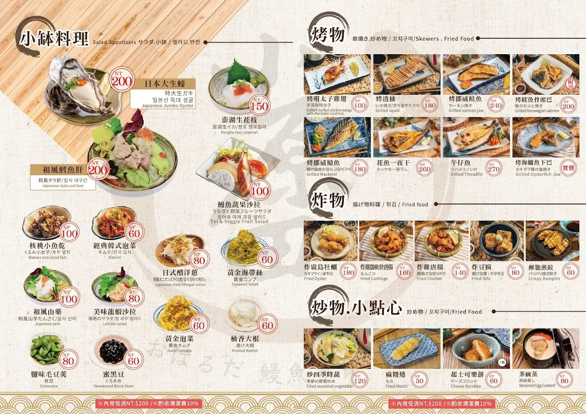 小原田日本料理 公館店 菜單 2